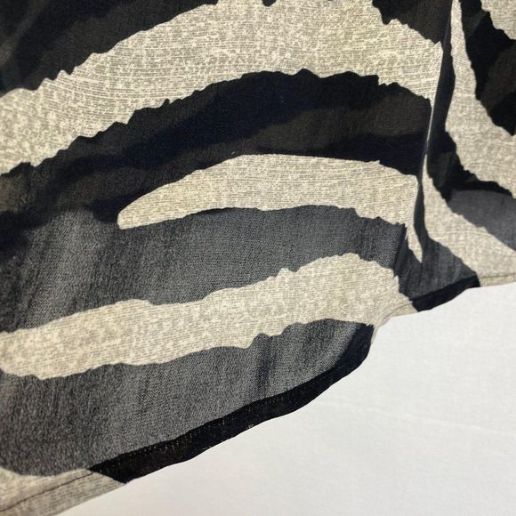 CABI Zebra Print Sheer with Mesh Detail Blouse - Picture 7 of 8